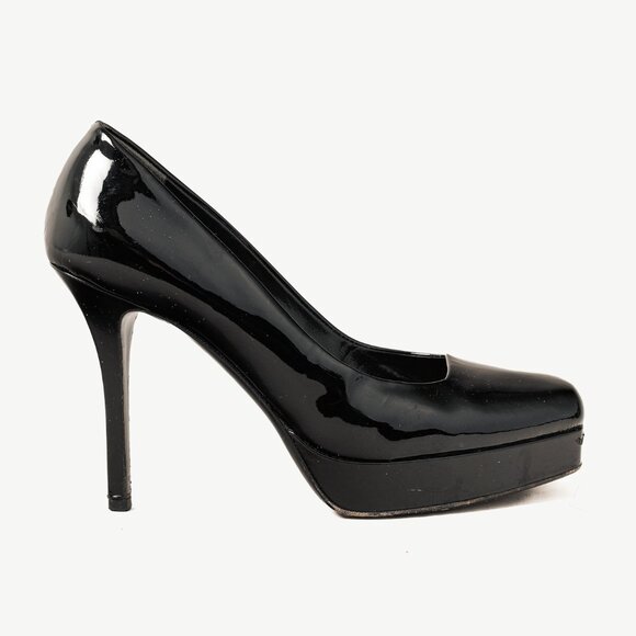 Gucci Nero Vernice Crystal Square-Toe Platform Pumps - Picture 1 of 10